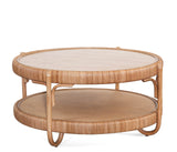 Willow Creek Rattan Round Coffee Table with Custom Finish Model 1024-070
