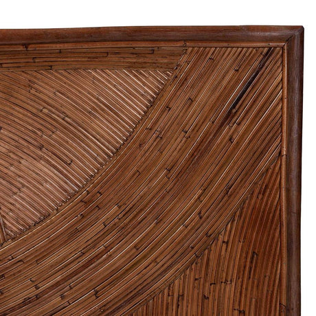 Phuket Bohemian Dark Brown Rattan Queen Or King Headboard