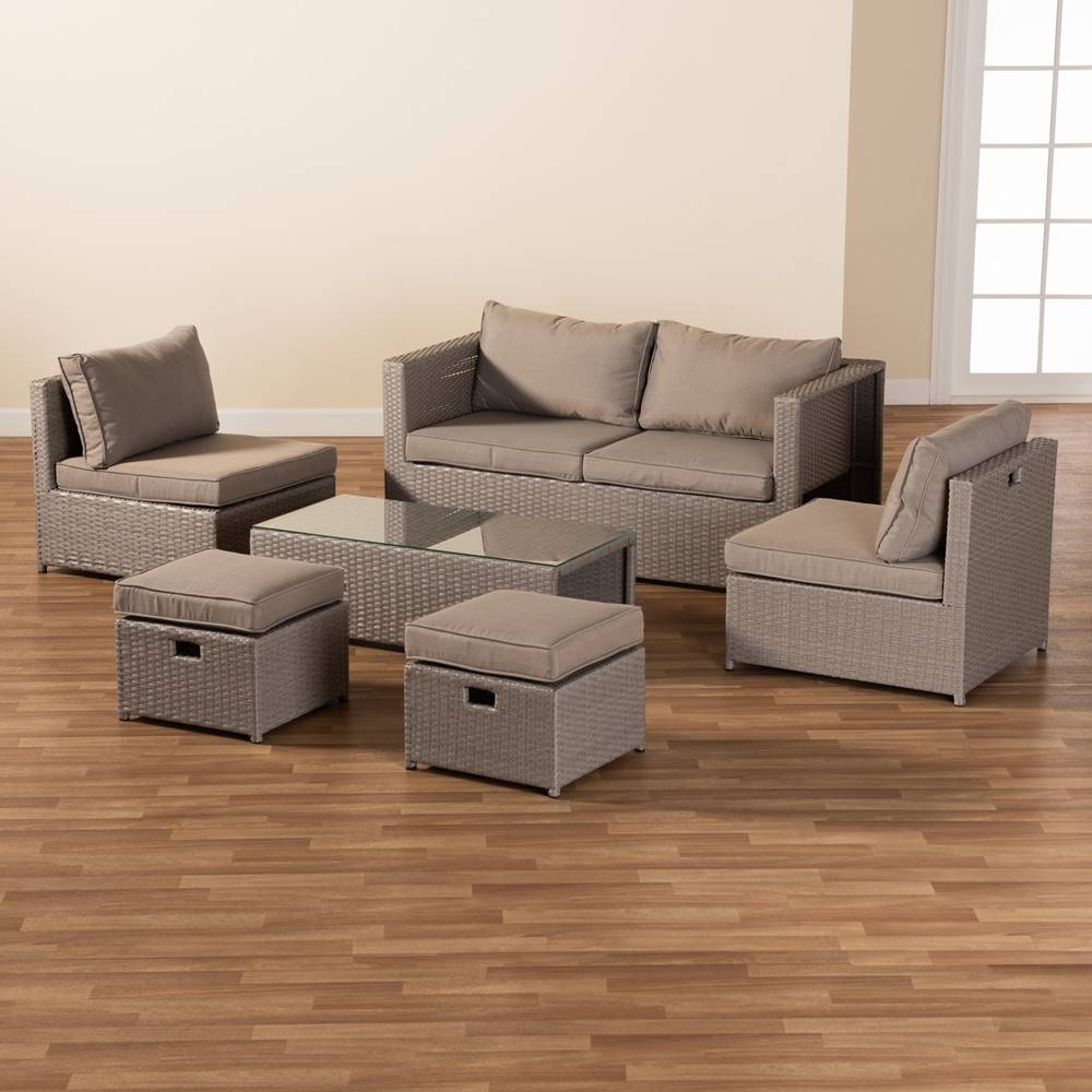 Esprit Outdoor Wicker Fair Wicker 6 Pc Seating Set