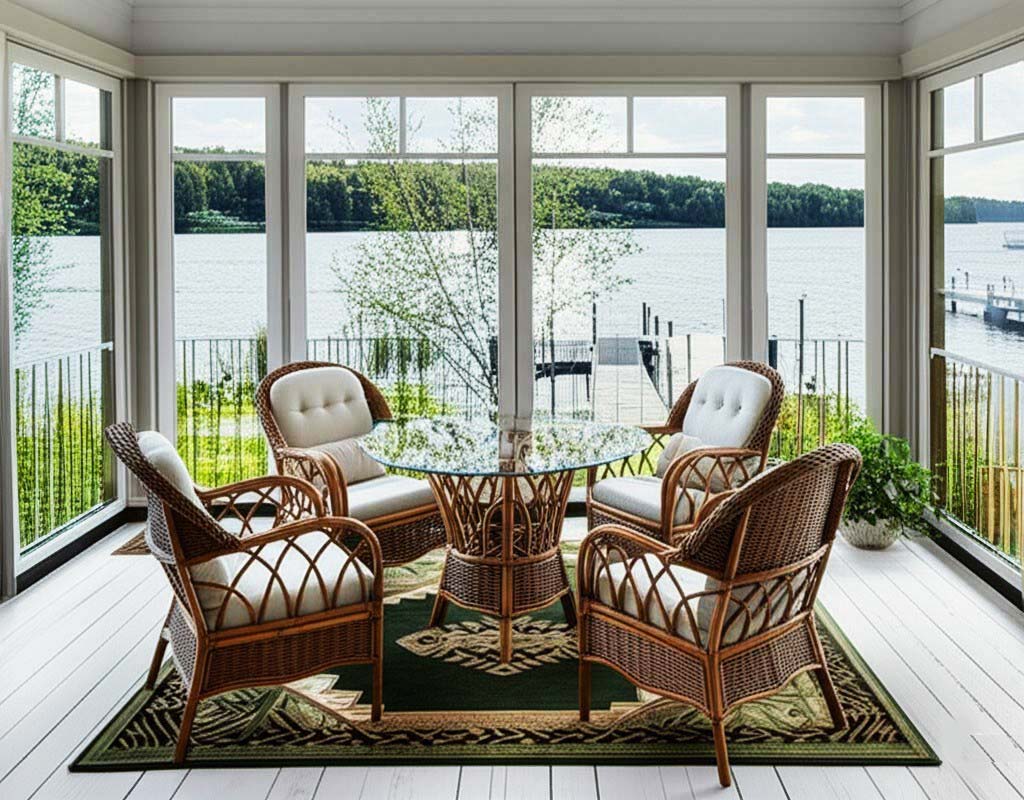 Everglade Rattan 6 Pc Dining Set Model 905-075SET Made in the USA by Braxton Culler