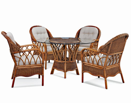 Everglade Rattan Dining Arm Chair Model 905-029 Made in the USA by Braxton Culler