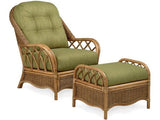 Everglade Rattan Ottoman Model 905-009 Made in the USA by Braxton Culler