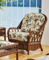 Everglade 2 Pc Set with Rattan Lounge Chair and Ottoman Model 905-001 Made in the USA by Braxton Culler