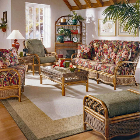 Everglade Rattan Loveseat Model 905-019 Made in the USA by Braxton Culler