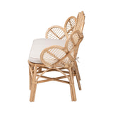 Raisa Natural Rattan Accent Bench by Wicker Fair