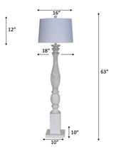 Elmwood Floor Lamp Model LUX-FL-C03-WHITE By Lux Lighting
