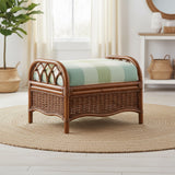 Everglade Rattan Ottoman Model 905-009 Made in the USA by Braxton Culler