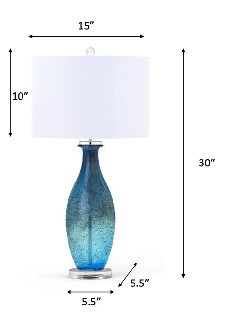 Everly Table Lamp Set of 2 Model LUX-041505-BLUE By Lux Lighting
