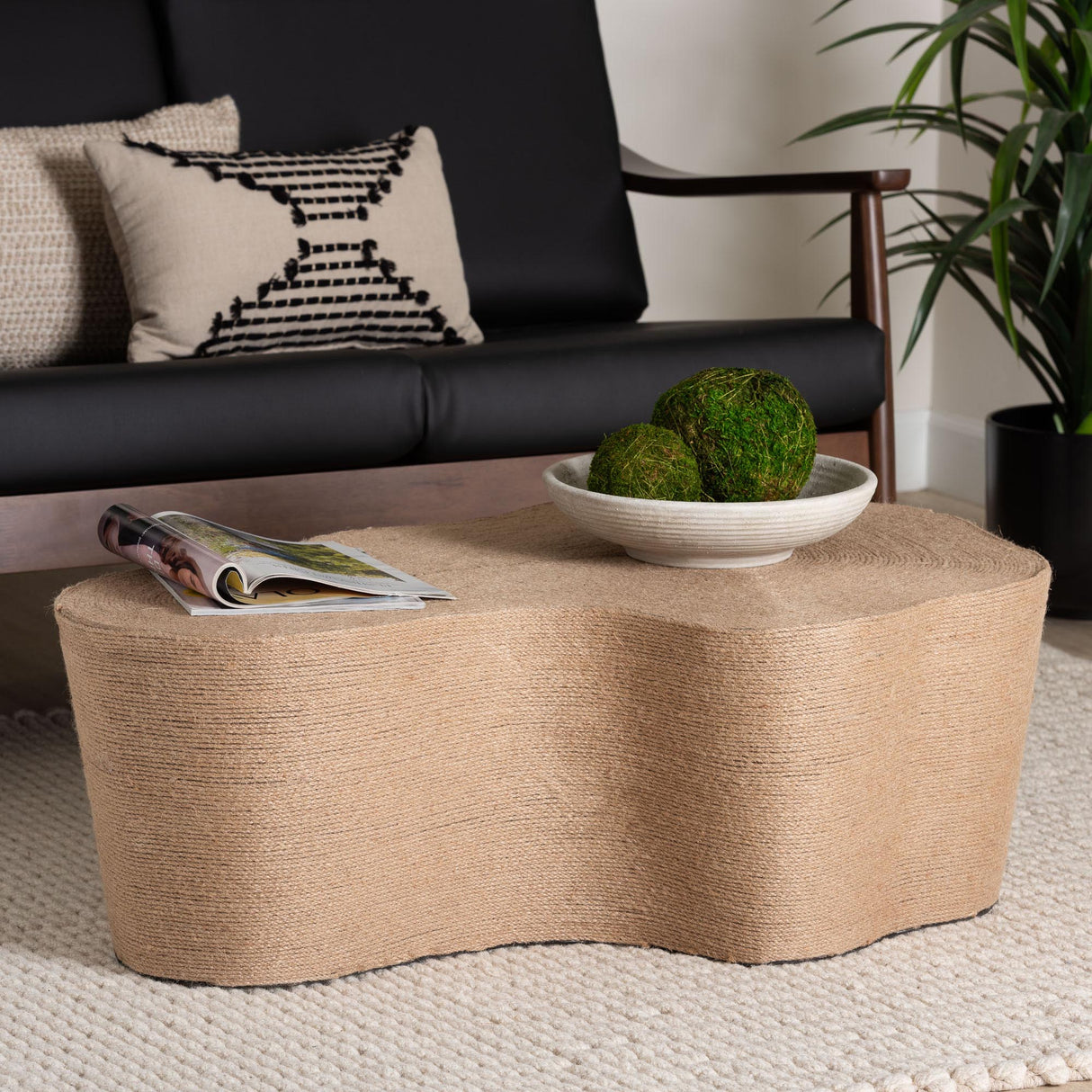Edina Natural Jute Coffee Table by Wicker Fair