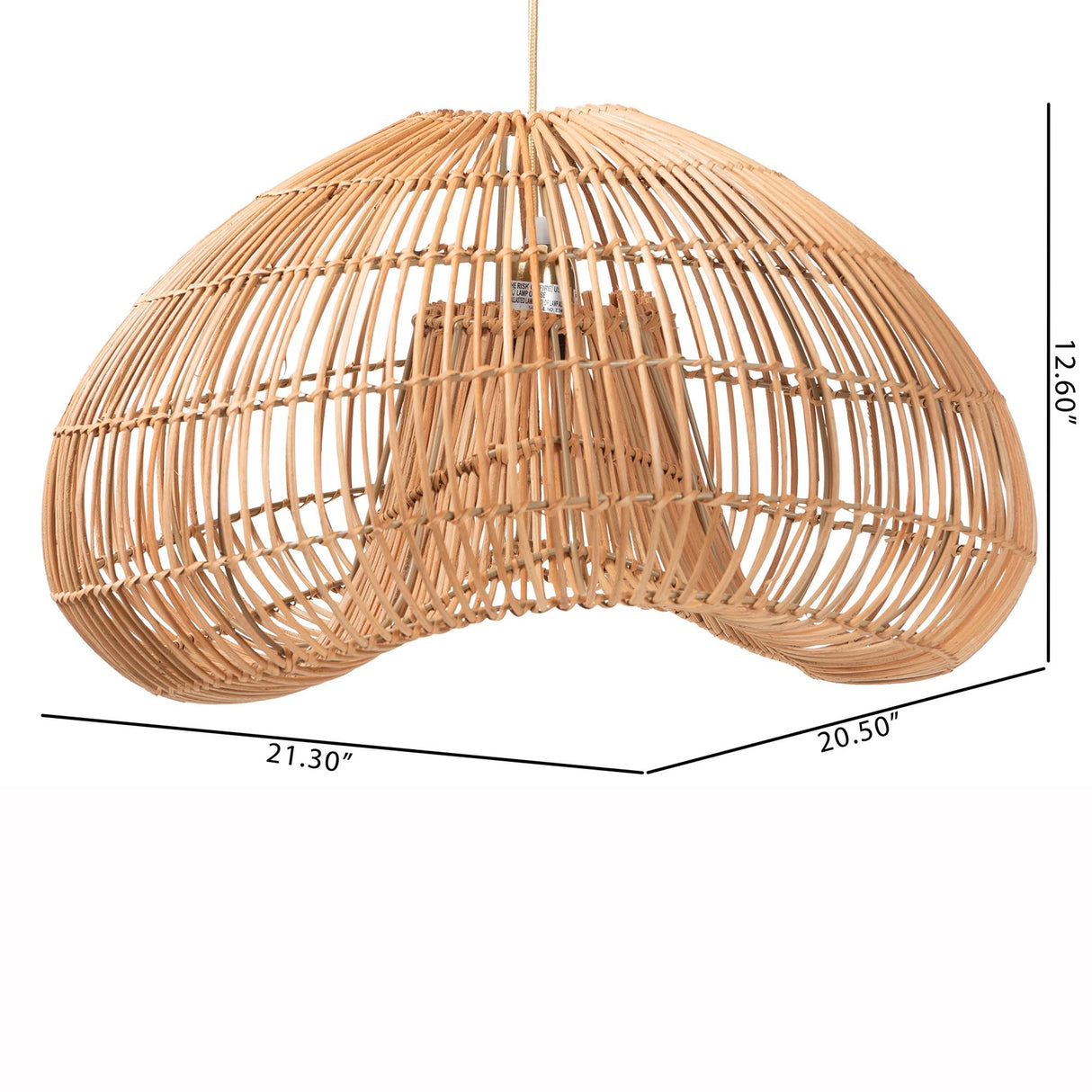 Hokei Natural Rattan Pendant Lampshade by Wicker Fair