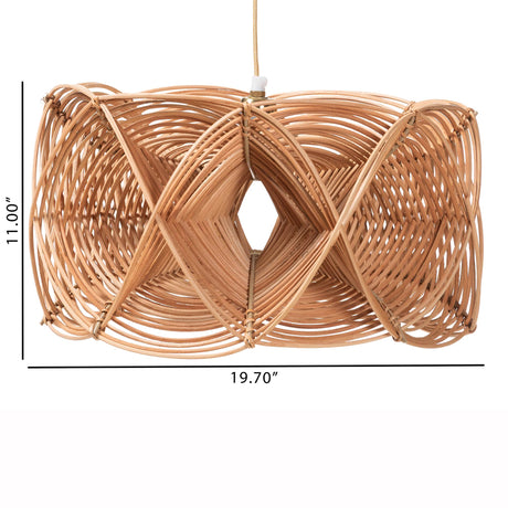 Isles Natural Rattan Pendant Lampshade by Wicker Fair