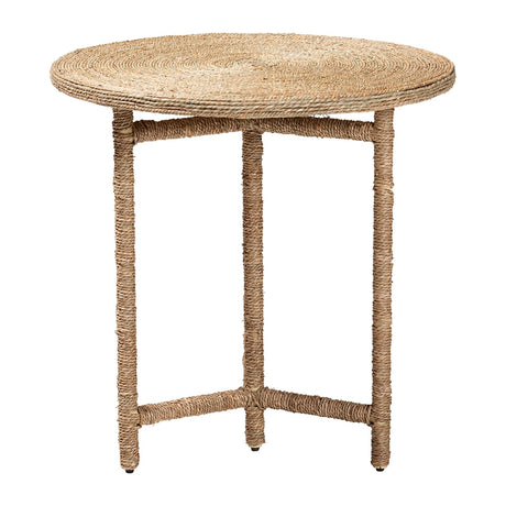 Fujita Handwoven Seagrass End Table by Wicker Fair