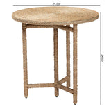 Fujita Handwoven Seagrass End Table by Wicker Fair