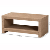 Malaya Handwoven Jute Coffee Table by Wicker Fair