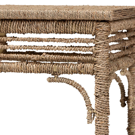 Sumporn Handwoven Seagrass Console Table by Wicker Fair
