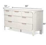 Montauk 7-Drawer Dresser Model FL-B49936-WHITE By Finn & Louise