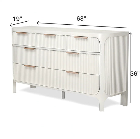 Montauk 7-Drawer Dresser Model FL-B49936-WHITE By Finn & Louise