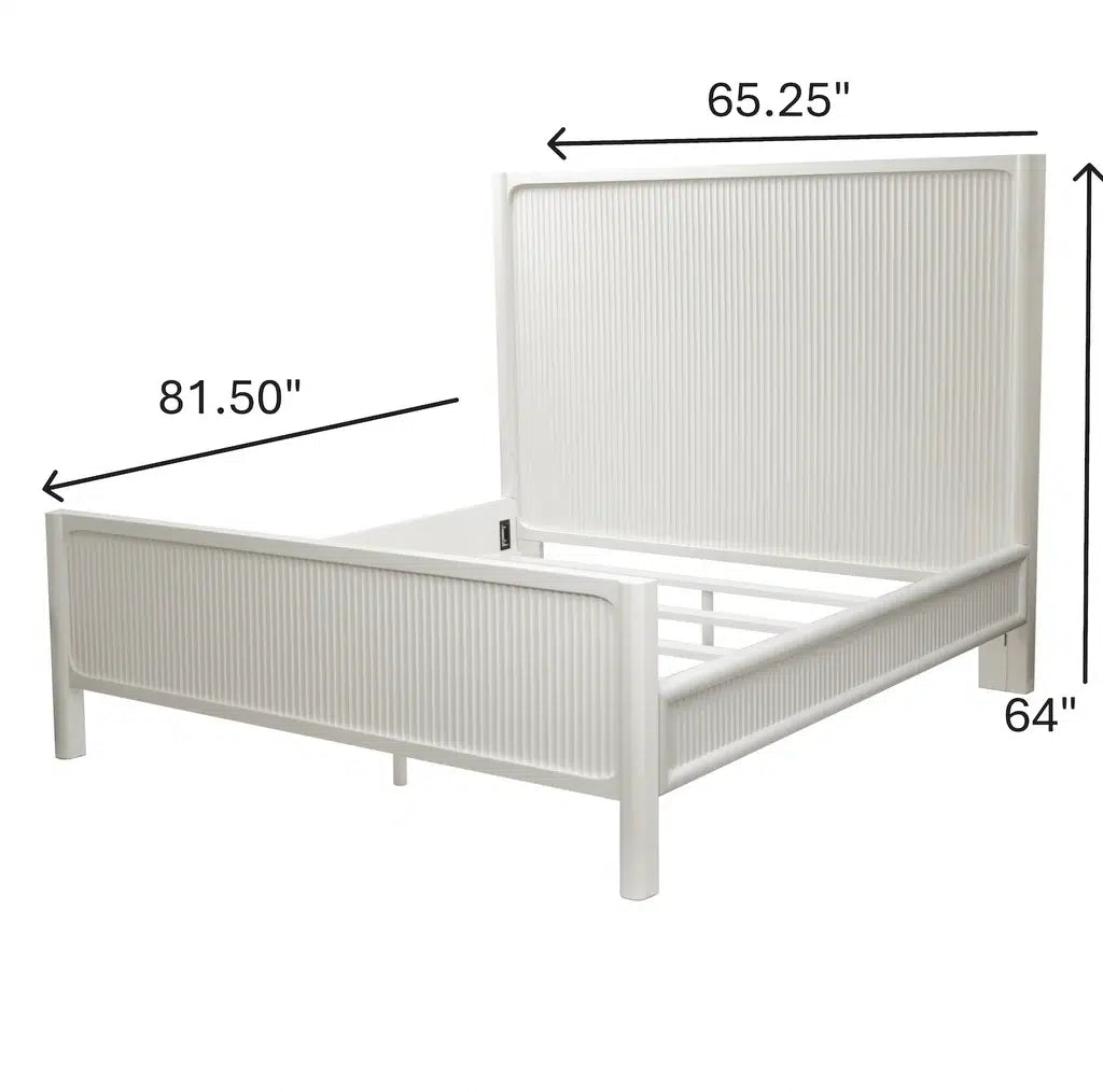 Montauk Queen Bed Model FL-B499QBED-WHITE By Finn & Louise