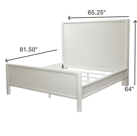 Montauk Queen Bed Model FL-B499QBED-WHITE By Finn & Louise
