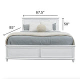 Point Breeze Non-Storage Queen Bed Model FL-B650QBED-FRESHWHITE By Finn & Louise