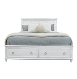 Point Breeze Storage Queen Bed Model FL-B650QBED-STORAGE-FRESHWHITE By Finn & Louise