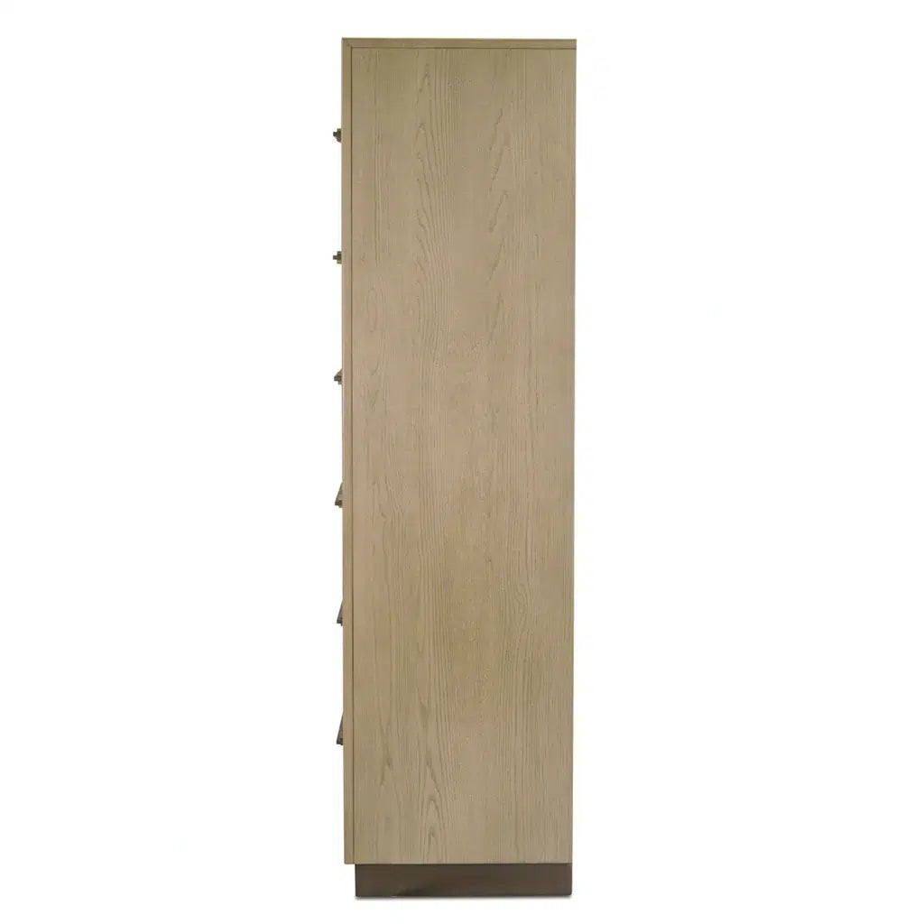 Rio Vista Woven Mirrored Door Chest Model FL-B70037-EARTHCLAY by Finn & Louise