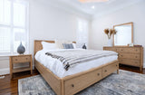 Chatham Storage King Bed Model FL-B911KBED-STORAGE-MAPLE from Seawinds Trading