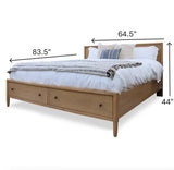 Chatham Storage Queen Bed Model FL-B911QBED-STORAGE-MAPLE from Seawinds Trading