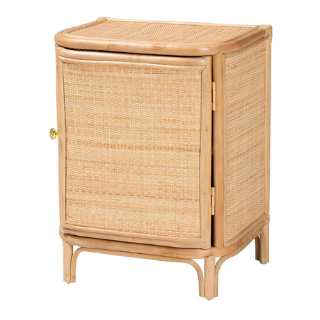 Flores Rattan Nightstand or Bath Storage Cabinet