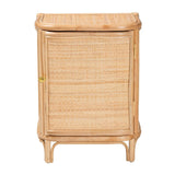 Flores Rattan Nightstand or Bath Storage Cabinet