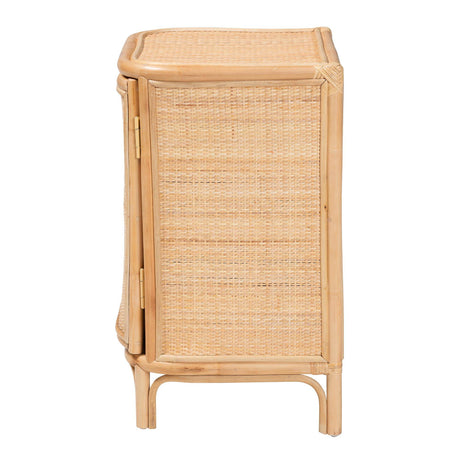 Flores Rattan Nightstand or Bath Storage Cabinet