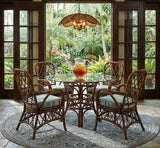 Florida Dining Set with 4 Arm Chairs by Wicker Fair