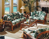 Florida Rattan Coffee Table w/Glass Top by Wicker Fair
