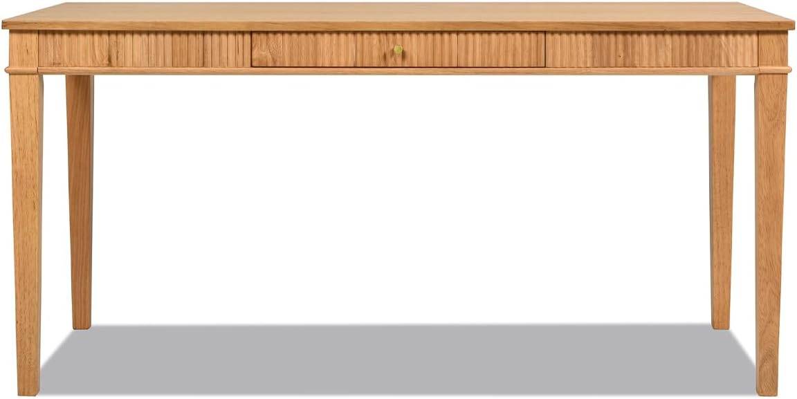 Wicker Faire Jennifer Farmhouse Writing Desk made of Wood in Natural Blonde Finish