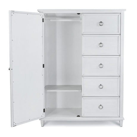 Point Breeze Mirrored Door Chest Model FL-B65037-FRESHWHITE by Finn & Louise