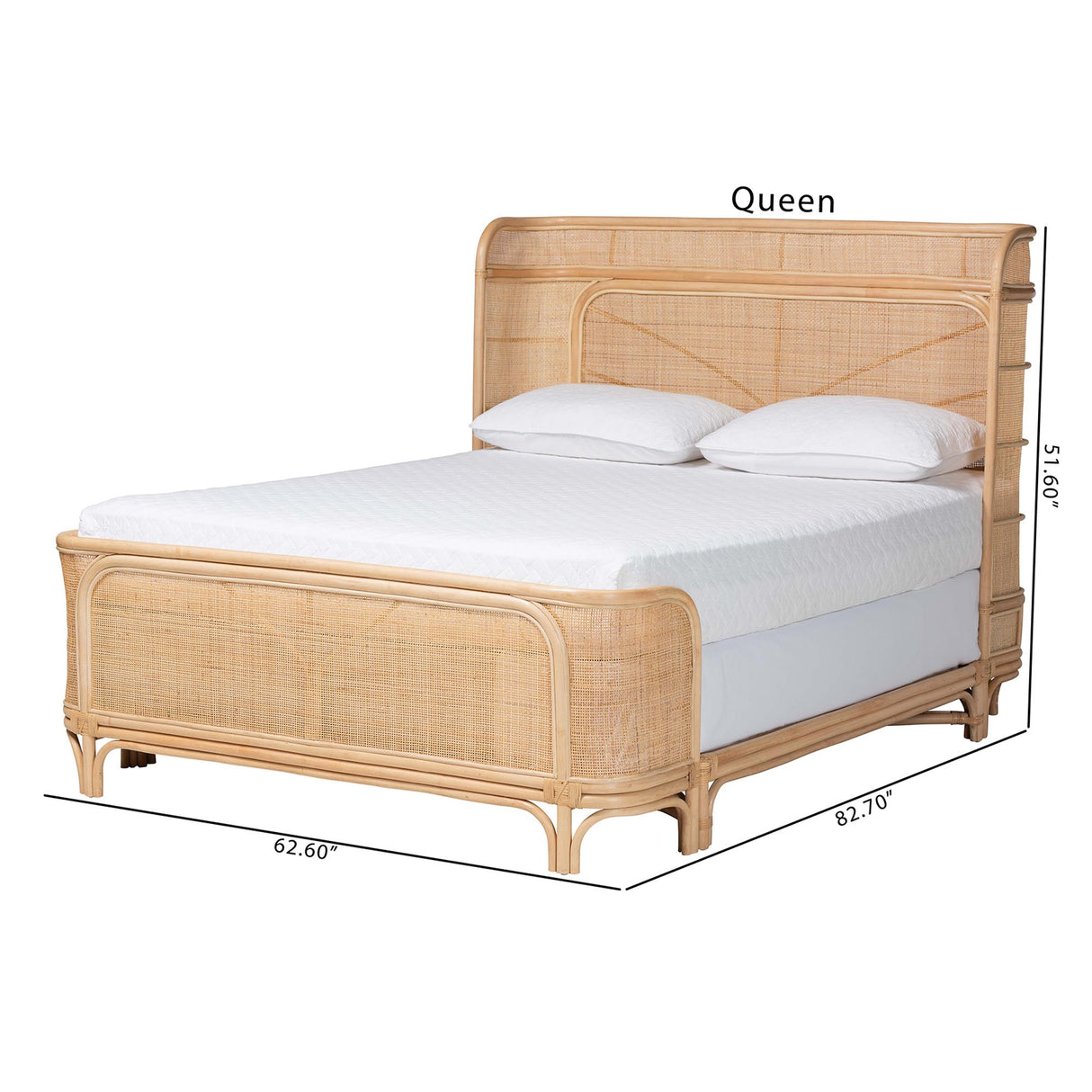 Florence Natural Rattan Bed Frame by Wicker Fair
