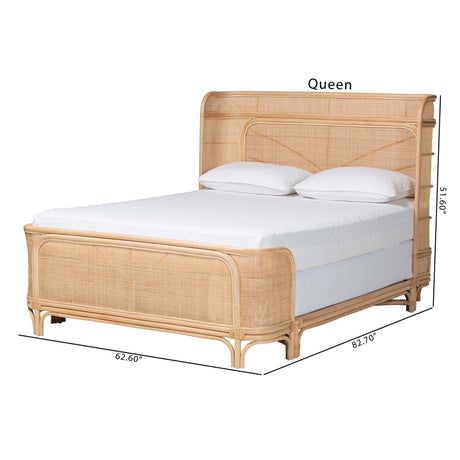 Florence Natural Rattan Bed Frame by Wicker Fair