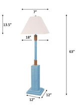 Floor Shutter Floor Lamp Model LUX-FL-1752-BLUE By Lux Lighting