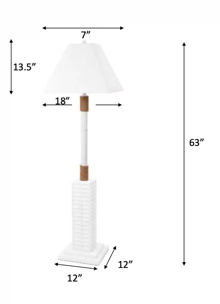 Floor Shutter Floor Lamp Model LUX-FL-1752-WHITE By Lux Lighting