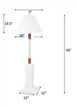 Floor Shutter Floor Lamp Model LUX-FL-1752-WHITE By Lux Lighting