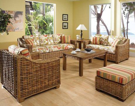 Freeport 6 Pc Living Room Set (FP) by Designer Wicker Tribor