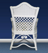 Gazebo White Wicker Rattan 5 Pc Dining Set with Arm Chairs GDT-SETARM from Spice Island Wicker