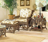 Majestic Rattan Ottoman in Brownwash Stain MO by Wicker Fair