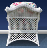 Majestic White Rattan 2 Pc Set with Arm Chair and End Table Model MAC-2PC-SET-WHT by Wicker Fair