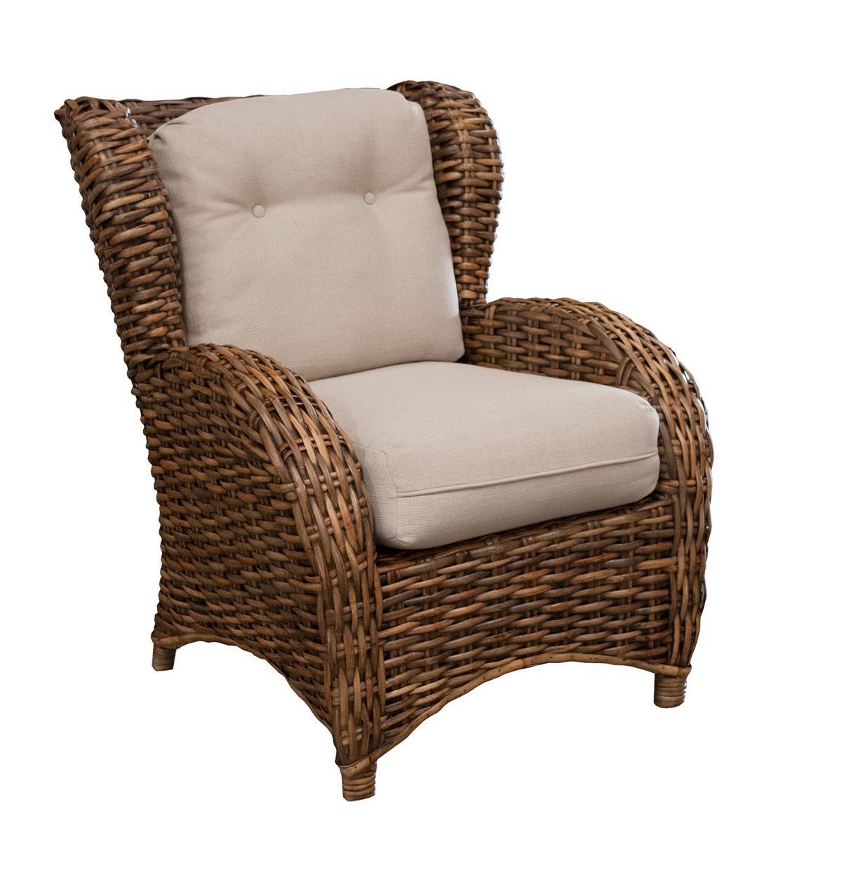 Borneo Rattan and Wood Ocassional Chair from Capris Furniture Model OC752