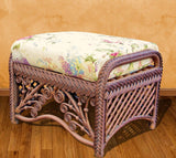 Gazebo Rattan Ottoman in Brownwash Stain GCO by Spice Island Wicker