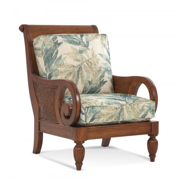 Grand View Solid Wood and Wicker Accent Chair Model 934-001 by Braxton Culler