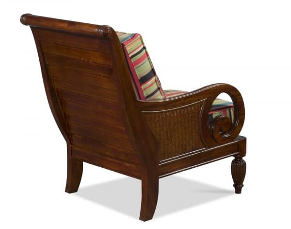 Grand View Solid Wood and Wicker Accent Chair Model 934-001 by Braxton Culler