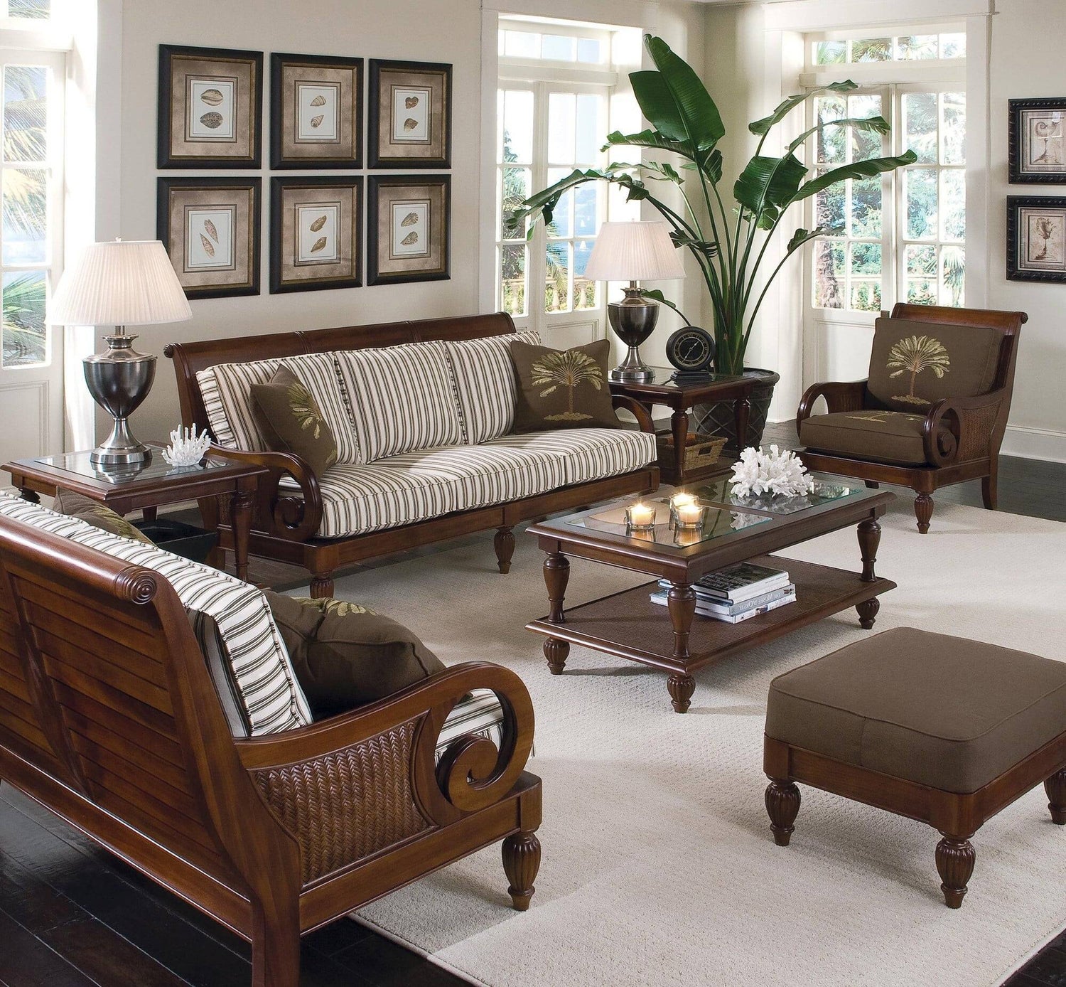 Grand View Solid Wood and Wicker Accent Chair Model 934-001 by Braxton Culler