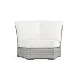 Get Away Outdoor Wicker 45&deg; Wedge Chair in Pebblestone Model 641845WPST